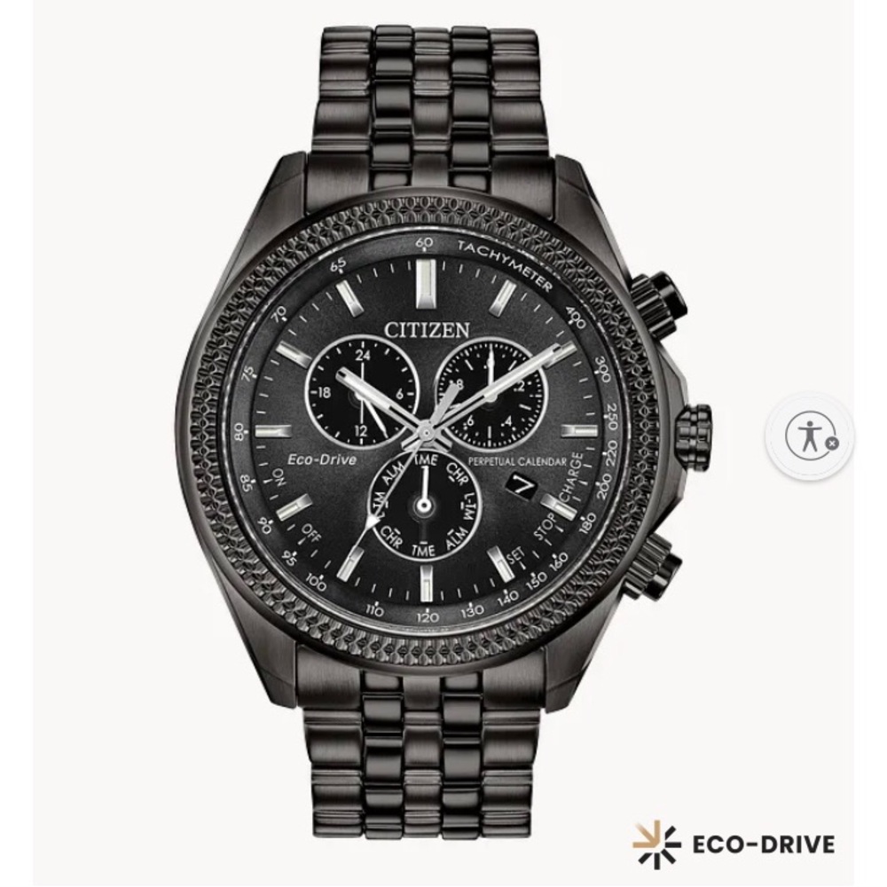 Citizen Black Stainless Steel Chronograph Watch